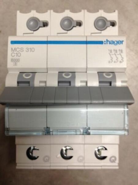 Hager MCS310 Leitungsschutzschalter 10A, 3polig mit QuickConnect